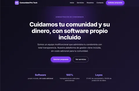 Landing Page - Comunidad Pro Tech