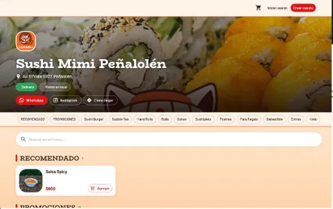 E-commerce - Sushi Mimi